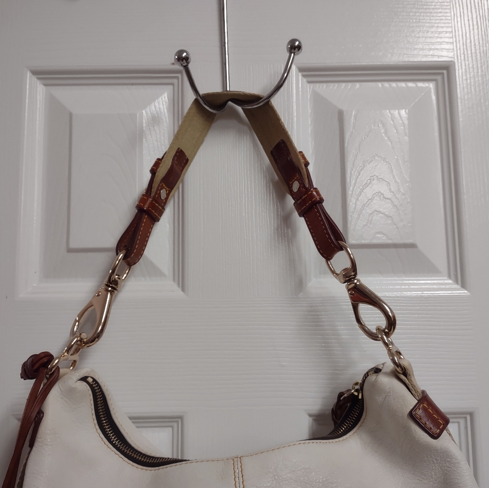 Dooney & Bourke Shoulder Bag White/Brown LG - Picture 6 of 16